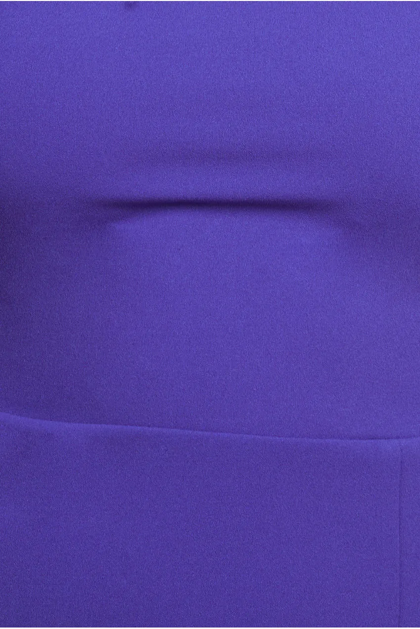 Feather Boobtube Midi Dress - Purple by Goddiva sold by Goddiva product image thumbnail 4