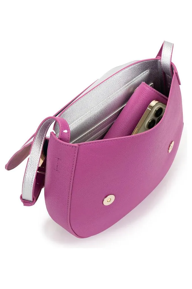 Campo Marzio Kym Saddle Bag - Mauve Silver sold by Goddiva product image thumbnail 3