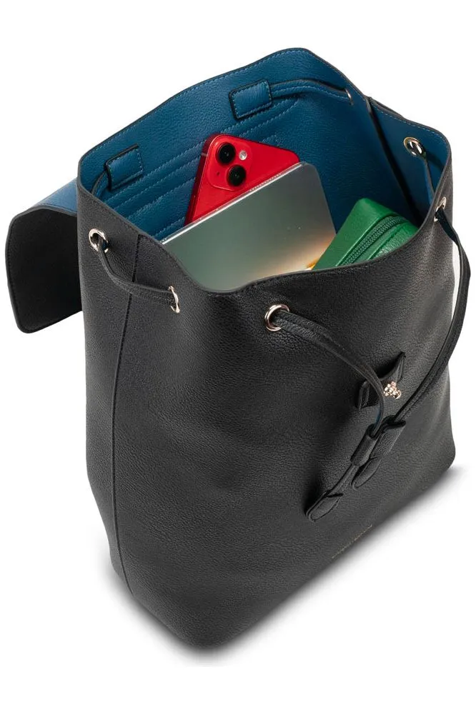 Campo Marzio Keira Backpack - Black Lapis Blue sold by Goddiva product image thumbnail 4