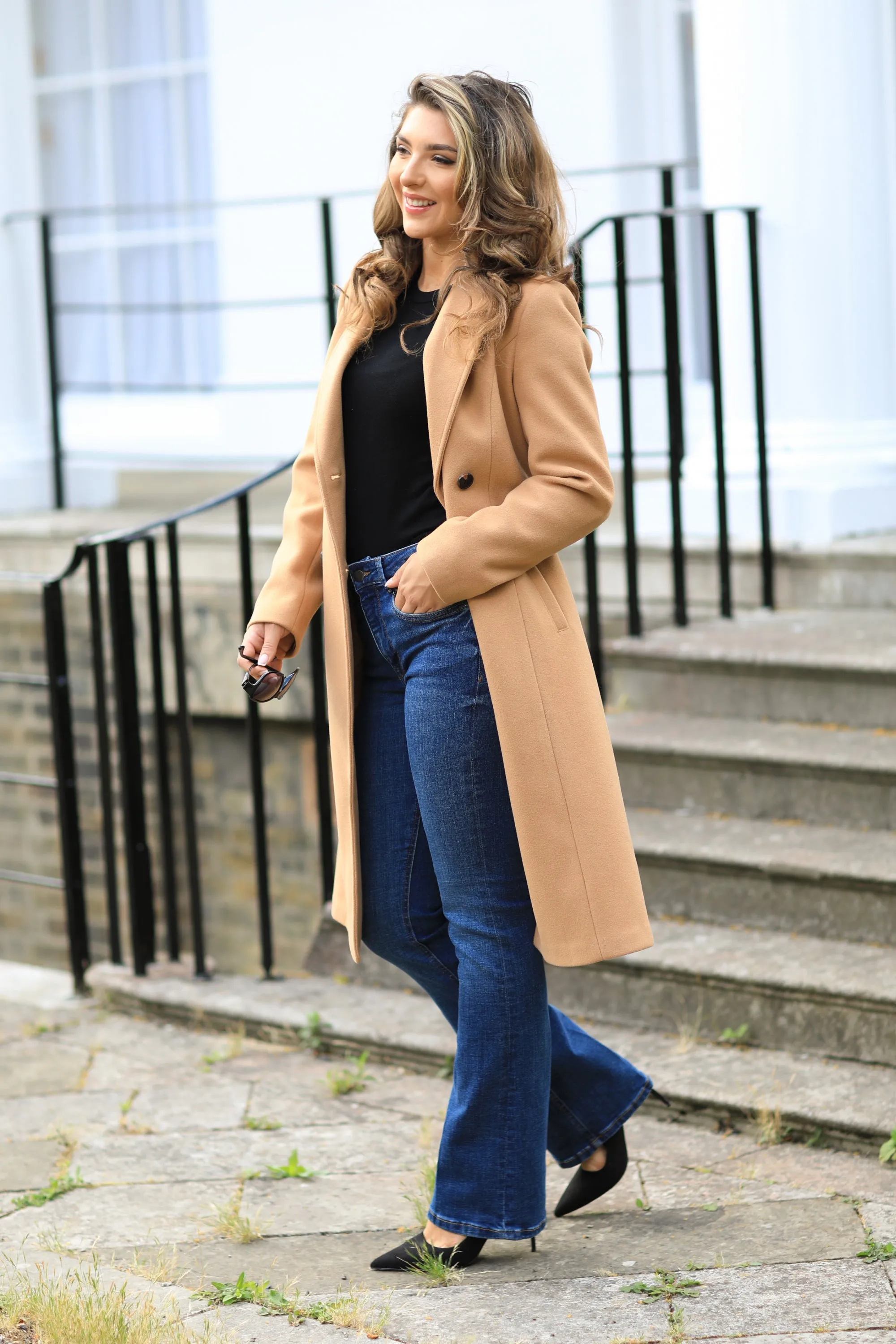 Double Breasted Shawl Collar Coat by Double Second sold by Goddiva product image thumbnail 4