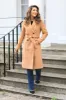 Double Breasted Shawl Collar Coat by Double Second sold by Goddiva