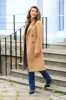 Double Breasted Shawl Collar Coat by Double Second sold by Goddiva