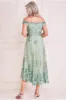 Goddiva Sequin & Lace Bardot High Low Midi sold by Goddiva