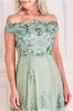 Goddiva Sequin & Lace Bardot High Low Midi sold by Goddiva