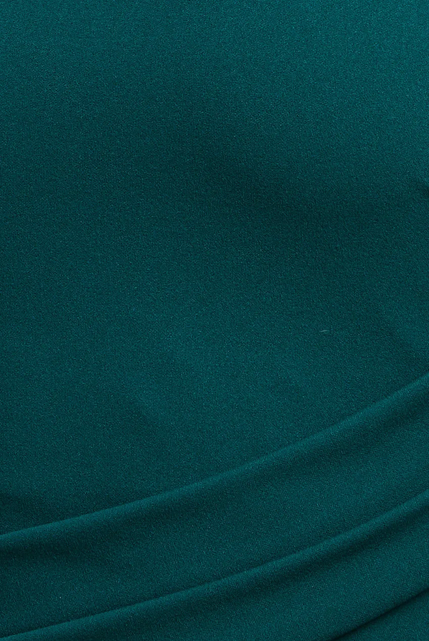 Asymmetric Neck Diamante Embellished Maxi Dress - Emerald Green by Goddiva sold by Goddiva product image thumbnail 3