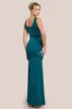 Diamante Brooch Thigh Split Mermaid Maxi Dress - Emerald by Goddiva sold by Goddiva