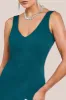 Diamante Brooch Thigh Split Mermaid Maxi Dress - Emerald by Goddiva sold by Goddiva
