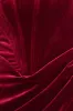 Draped Shoulder Velvet Corset Maxi Dress - Wine by Goddiva sold by Goddiva