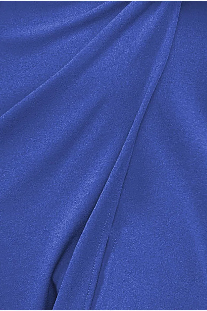 Goddiva Off The Shoulder Knot Front Maxi - Royal Blue sold by Goddiva product image thumbnail 4