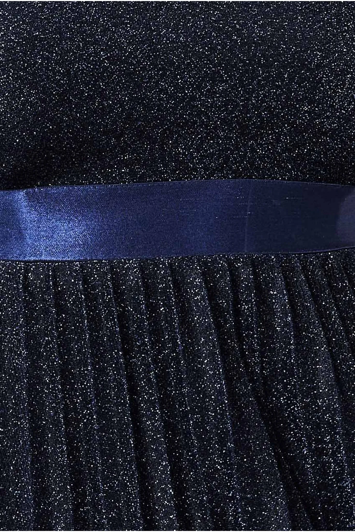 Goddiva Bardot Pleated Skirt Maxi Dress - Navy sold by Goddiva product image thumbnail 4