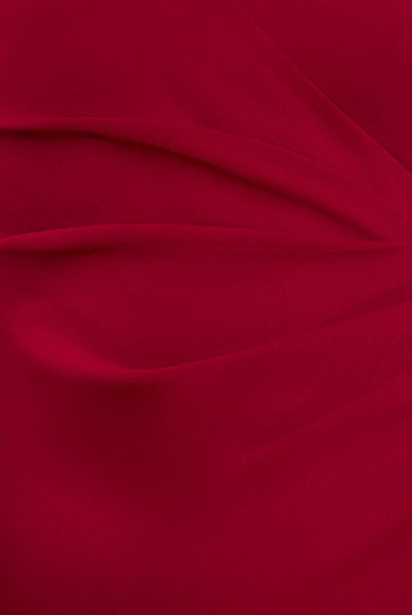 Scuba & Lace Wrap Maxi Dress - Wine by Goddiva sold by Goddiva product image thumbnail 4