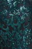 Tassel & Sequin Maxi With Front Split - Emerald Green by Goddiva Plus sold by Goddiva