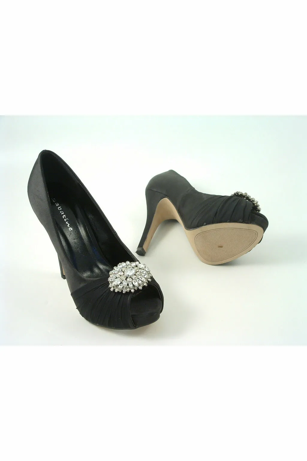 Glitz Shoes Ripley Sabatine Fee 888 Satin Peep Toe Platform sold by Goddiva product image thumbnail 5