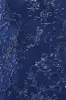 Lace Scallop Edge Mermaid Maxi Dress - Navy by Goddiva sold by Goddiva