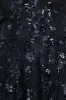 Flared Sleeve Embroidered Maxi Dress - Black by Goddiva sold by Goddiva
