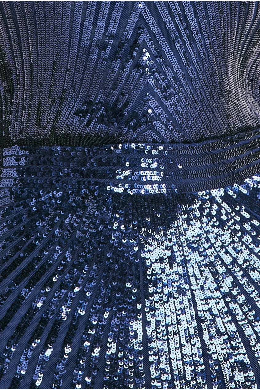 Shooting Star Sequin Maxi - Navy by Goddiva sold by Goddiva product image thumbnail 4