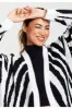 Liquorish Longline Cardigan In Black And White Zebra Pattern sold by Goddiva