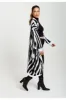 Liquorish Longline Cardigan In Black And White Zebra Pattern sold by Goddiva