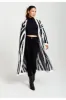 Liquorish Longline Cardigan In Black And White Zebra Pattern sold by Goddiva