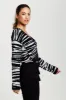 Liquorish Zebra Pattern Wrap Cardigan In Black And Whit sold by Goddiva