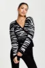 Liquorish Zebra Pattern Wrap Cardigan In Black And Whit sold by Goddiva