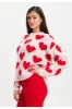 Red Heart Jumper by Liquorish sold by Goddiva