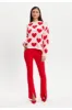 Red Heart Jumper by Liquorish sold by Goddiva