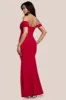 Diamante Heart Trim Evening Maxi Dress - Red by Goddiva sold by Goddiva