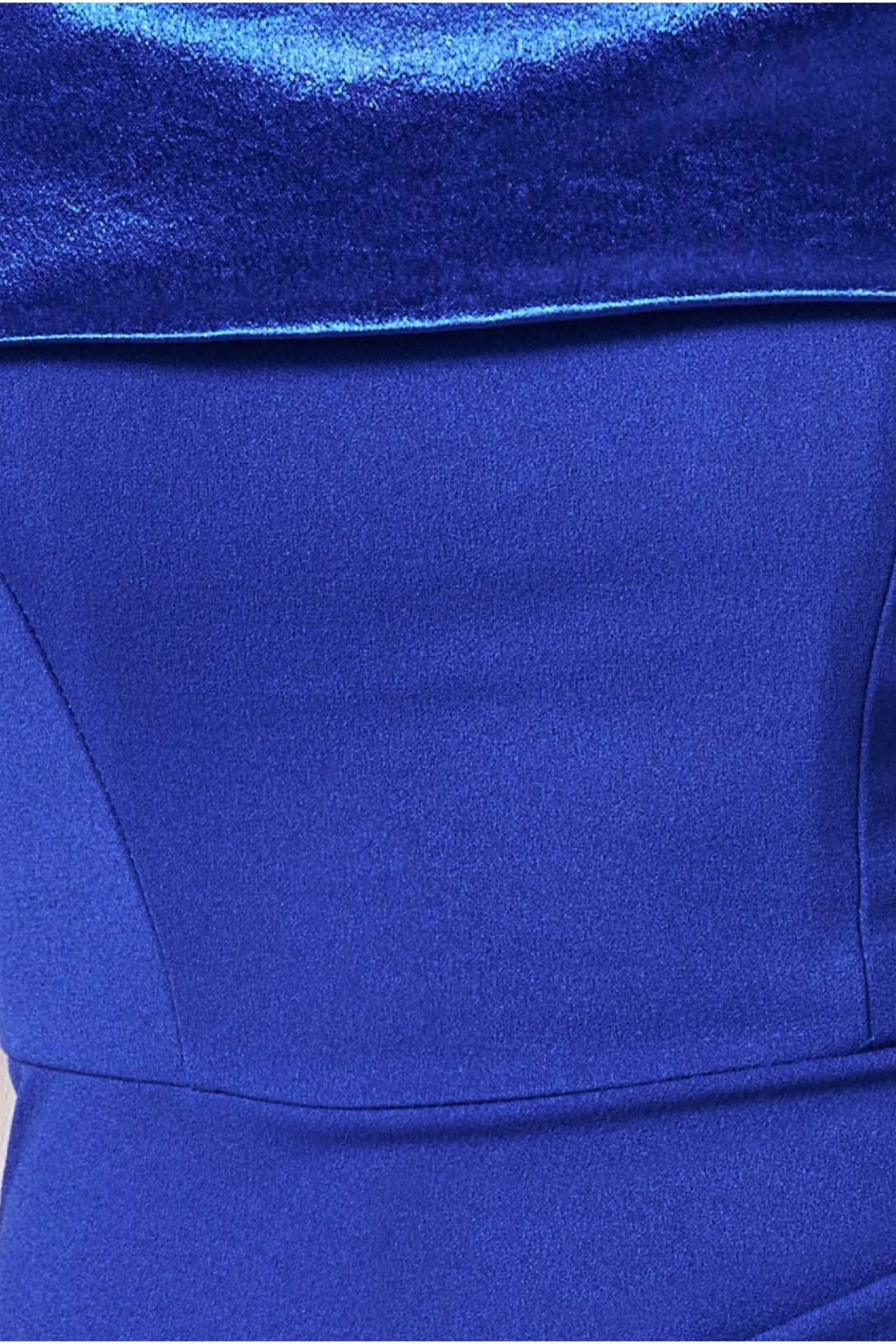 Satin Band Bandeau Maxi Dress - Royal Blue by Goddiva sold by Goddiva product image thumbnail 4