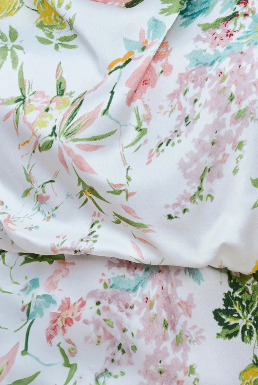 Ruched Asymmetric High Neck Satin Midi Dress by Urban Touch sold by Goddiva product image thumbnail 4