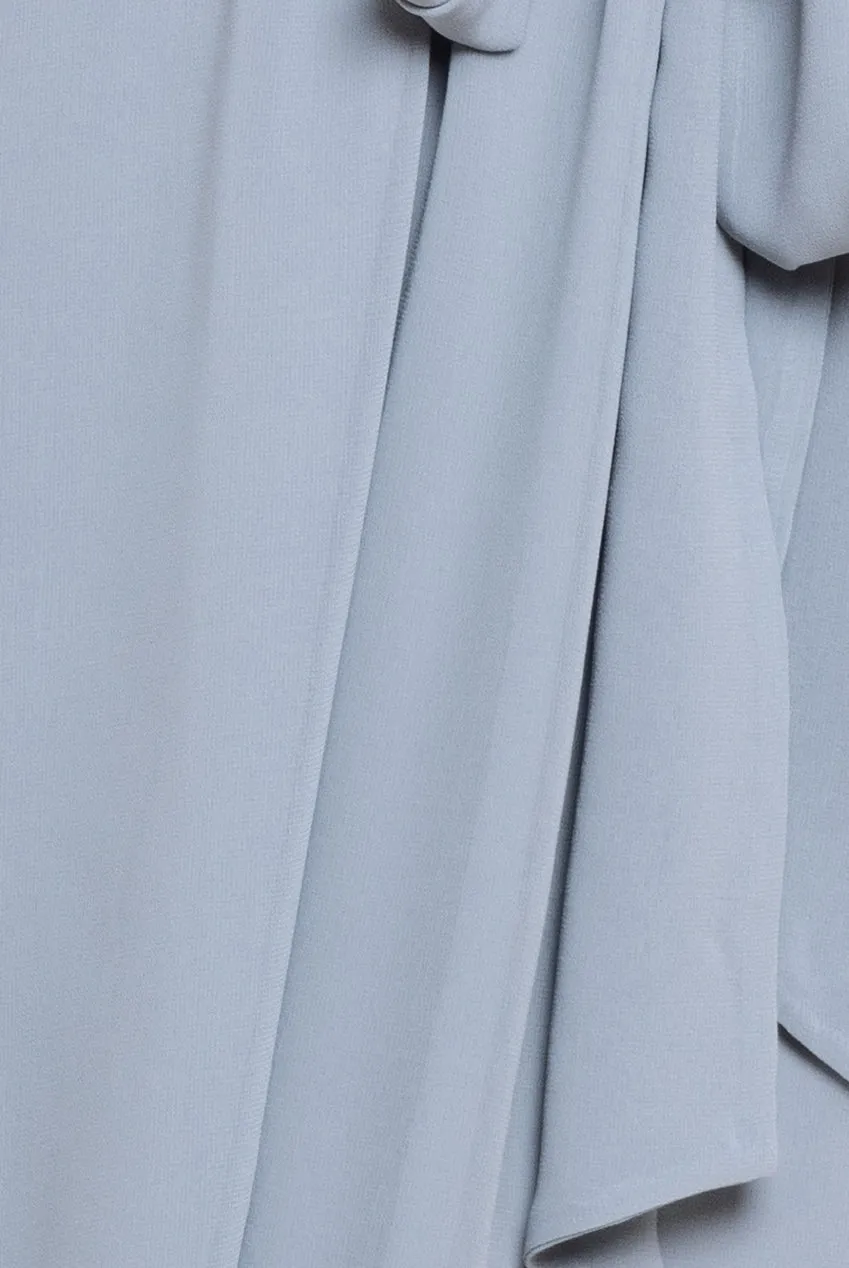 Goddiva Plus Flutter Sleeve Wrap Midi Dress - Blue sold by Goddiva product image thumbnail 4