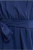 Sustainable Flutter Sleeve Chiffon Wrap Midi Dress - Navy by Goddiva sold by Goddiva