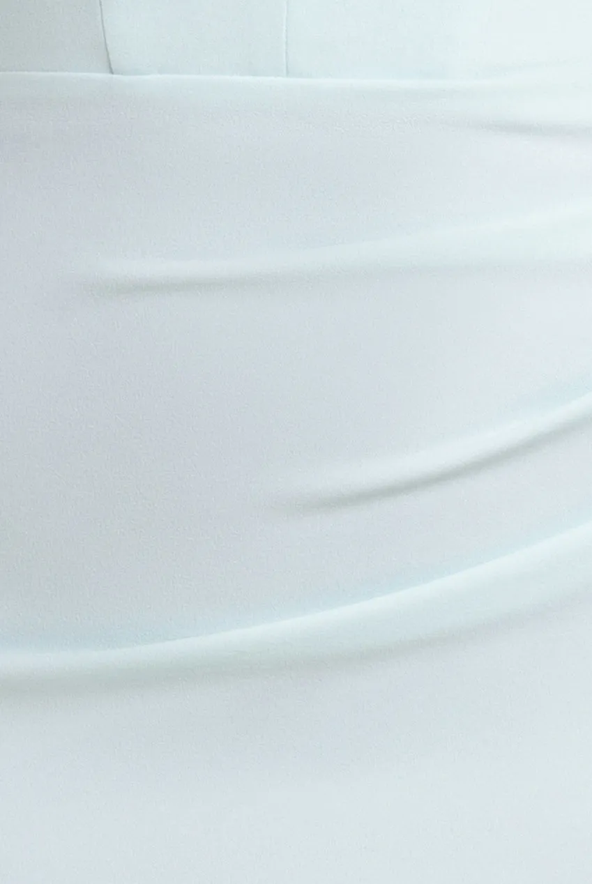 Off The Shoulder Draped Sleeve Maxi Dress With Diamante Neckline - Mint Green by Goddiva sold by Goddiva product image thumbnail 4