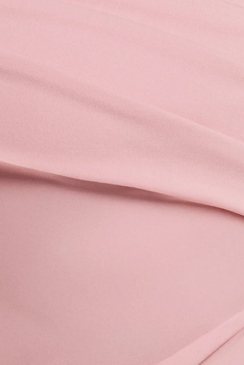 One Shoulder Scuba Crepe Evening Maxi Dress - Blush Pink by Goddiva sold by Goddiva product image thumbnail 4