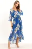 Kimono Wrap Floral Dress by Urban Touch sold by Goddiva