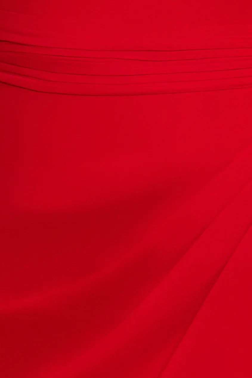 Halterneck Thigh Split Chiffon Maxi Dress - Red by Goddiva sold by Goddiva product image thumbnail 5