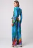 Plunge Neck Wide Leg Long Sleeve Jumpsuit In Tie Dye by Angeleye sold by Goddiva