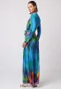 Plunge Neck Wide Leg Long Sleeve Jumpsuit In Tie Dye by Angeleye sold by Goddiva