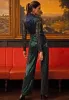 Multicolour Sequin Faux Wrap Long Sleeve Cocktail Jumpsuit by Angeleye sold by Goddiva