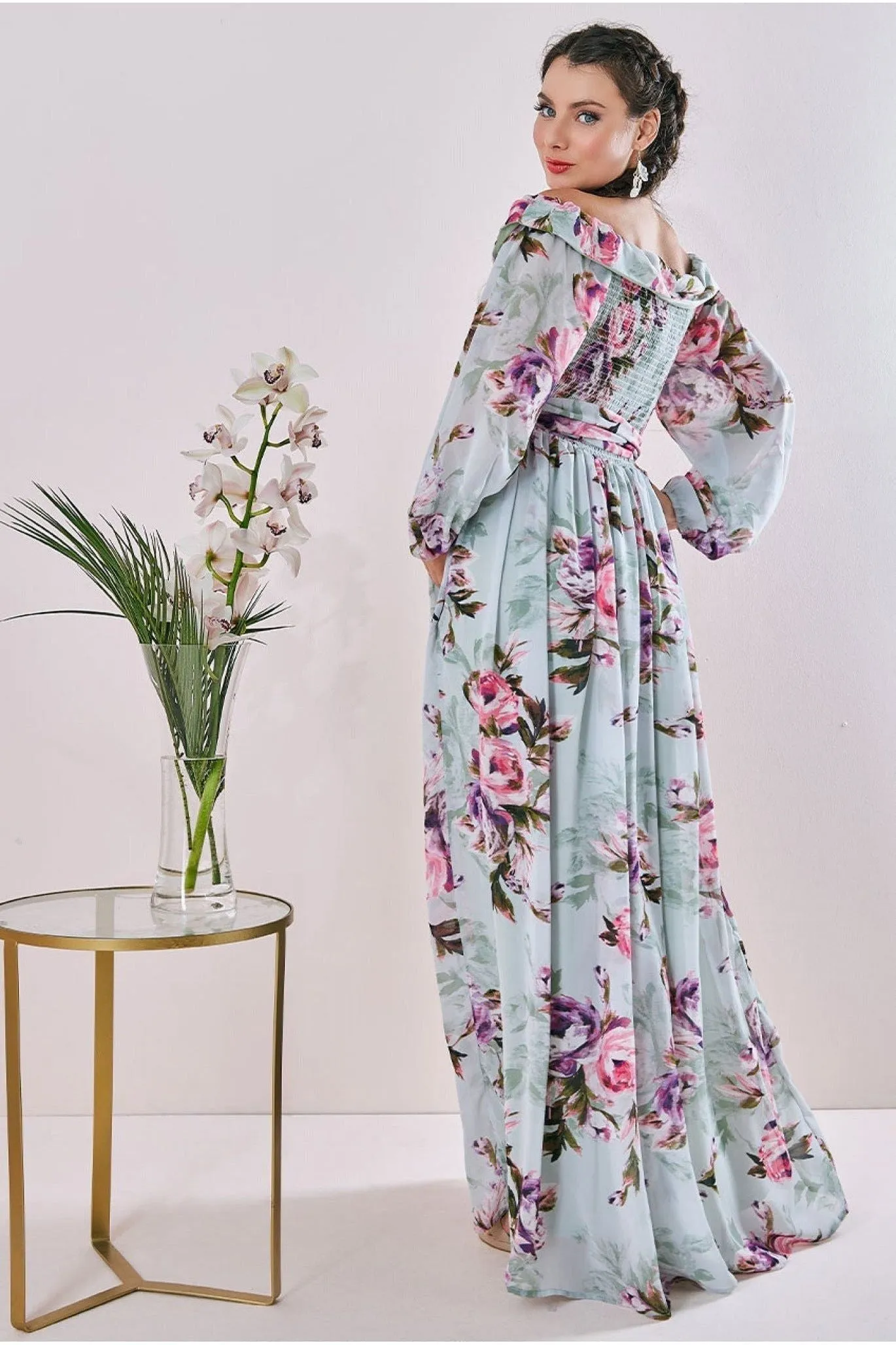 Goddiva Maternity Drop Shoulder Wrap Maxi Sage Green sold by Goddiva product image thumbnail 2
