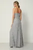 Cami Sequin Embellished Maxi Dress In Grey by Angeleye sold by Goddiva