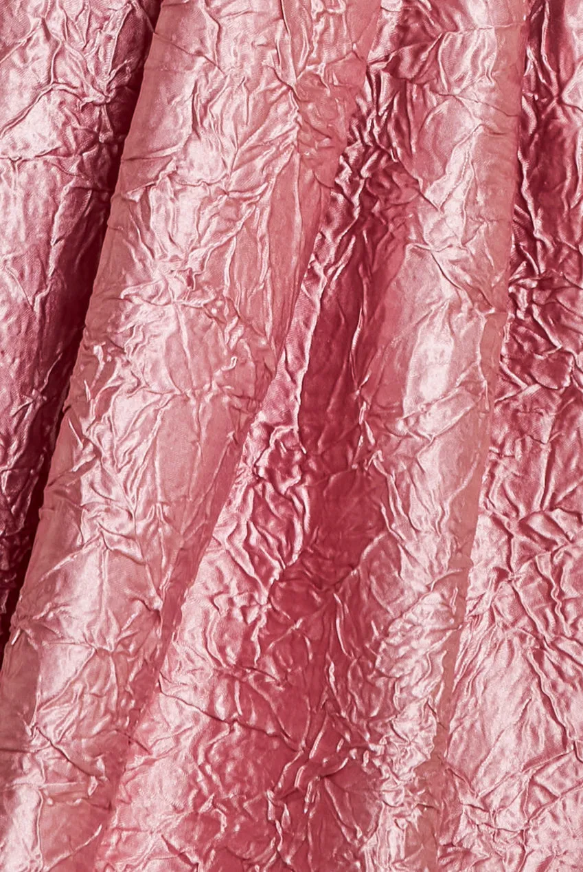 Crushed Satin Sleeveless A Line Midi Dress - Blush Pink by Goddiva sold by Goddiva product image thumbnail 4