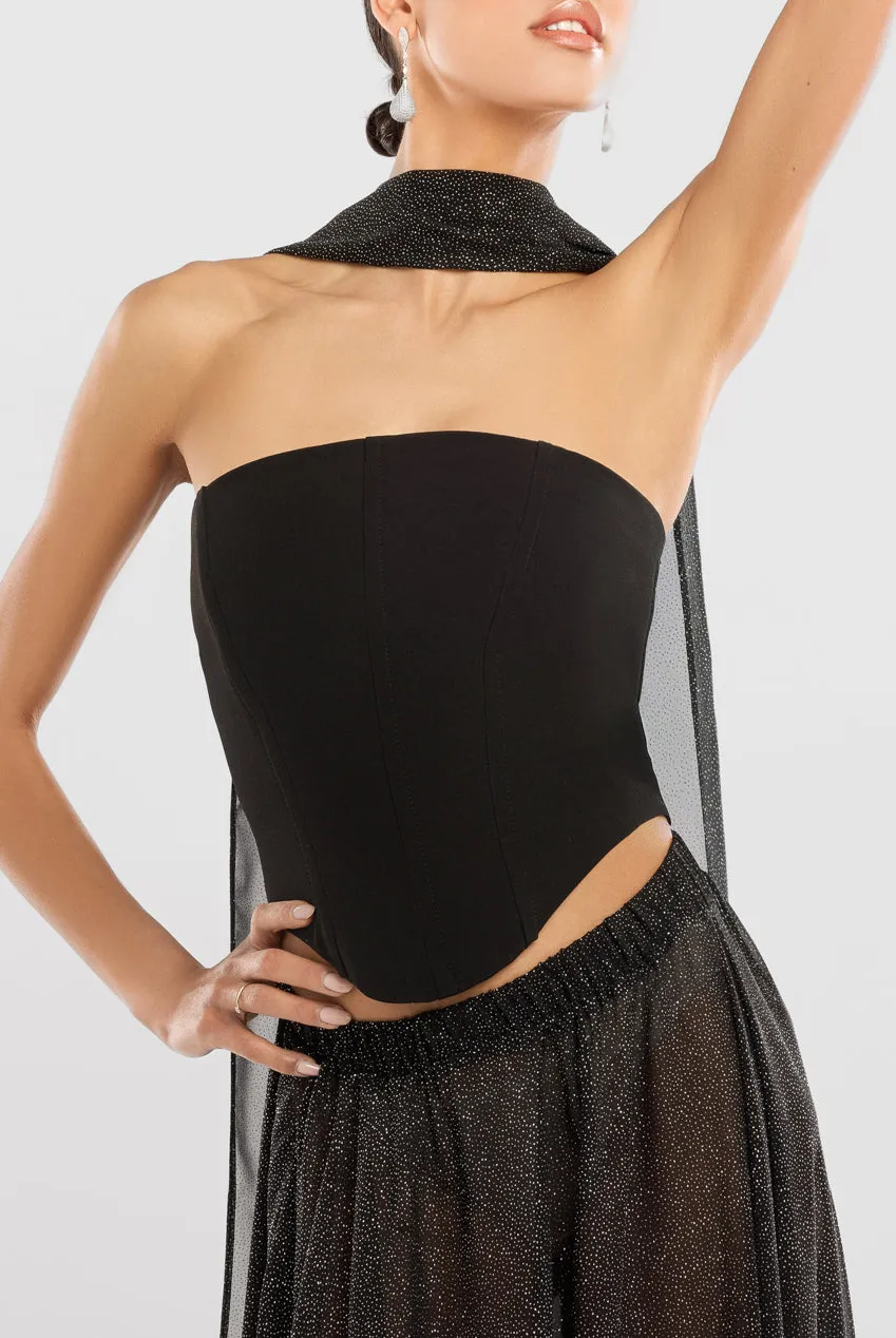 Glitter Chiffon Scarf by Goddiva sold by Goddiva product image thumbnail 3