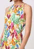 Halterneck Keyhole Maxi Dress In Tropical Papaya Print by Angeleye sold by Goddiva