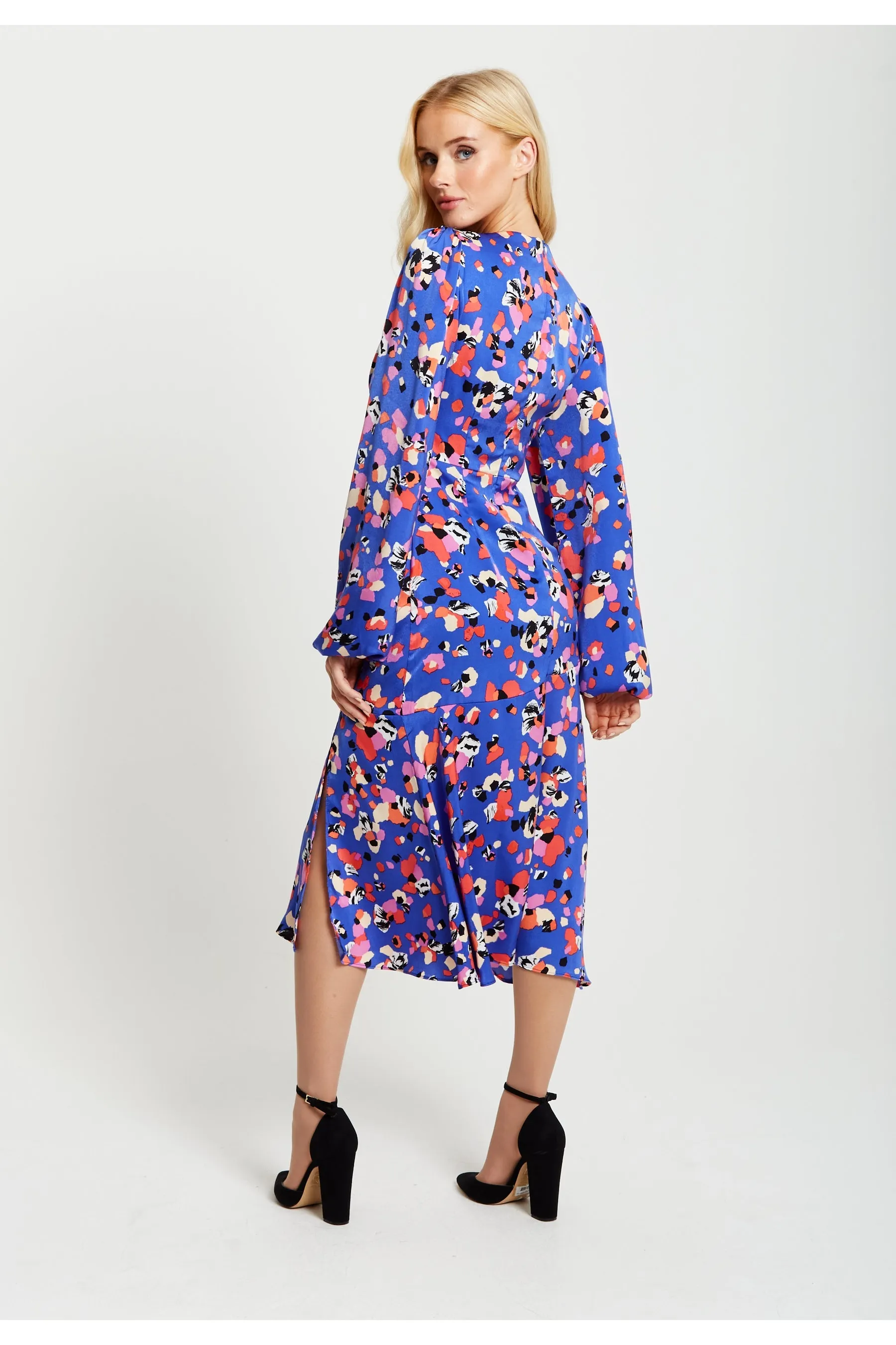 Multicolour Abstract Dot Print Midi Dress by Liquorish sold by Goddiva product image thumbnail 4
