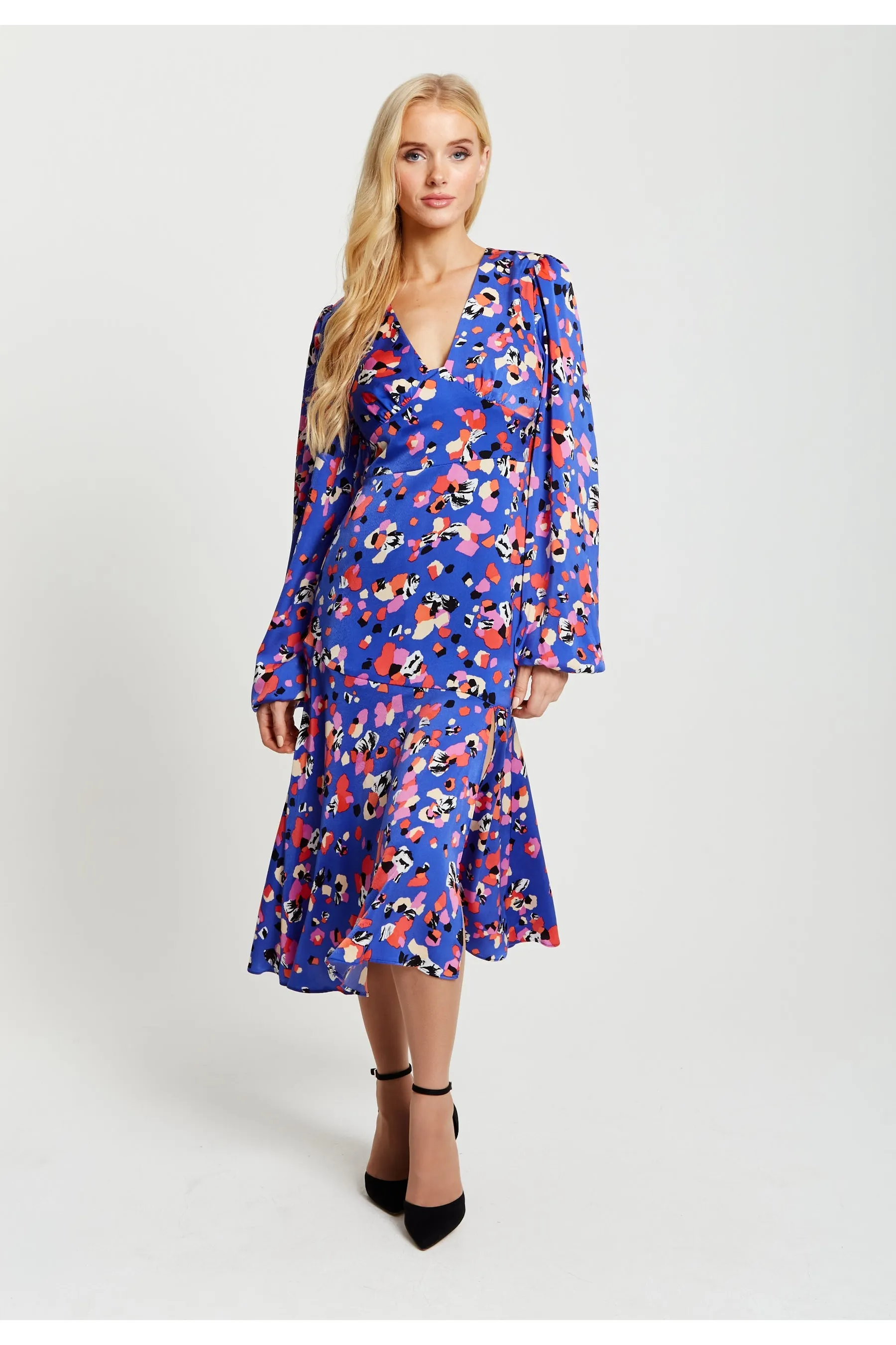 Multicolour Abstract Dot Print Midi Dress by Liquorish sold by Goddiva product image thumbnail 2