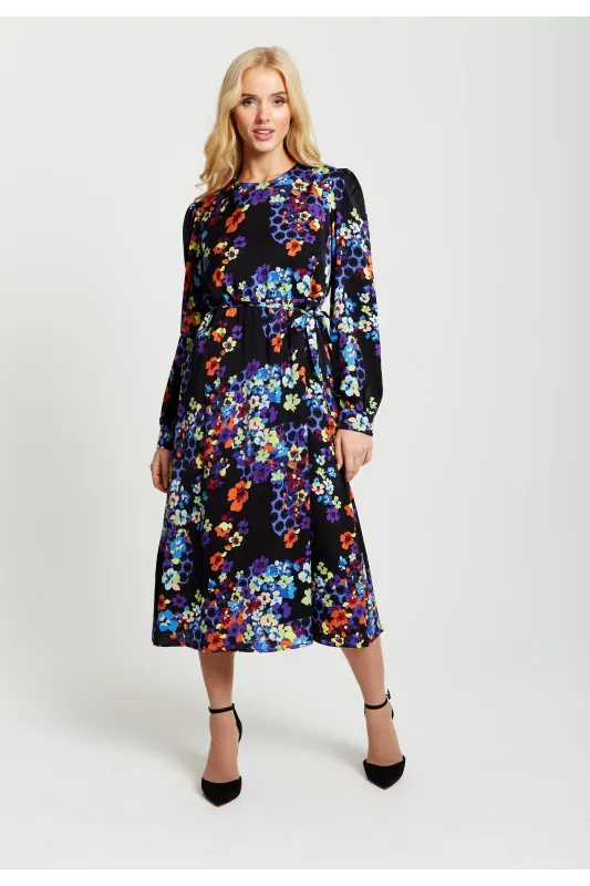 Speckle Floral Print Midi Dress by Liquorish sold by Goddiva