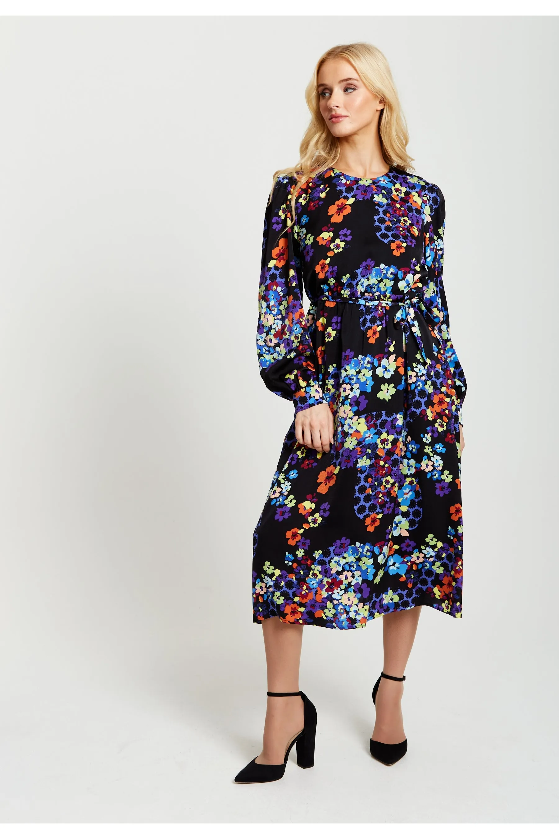 Speckle Floral Print Midi Dress by Liquorish sold by Goddiva product image thumbnail 2