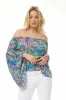 Off Shoulder Multicolour Top by Liquorish sold by Goddiva
