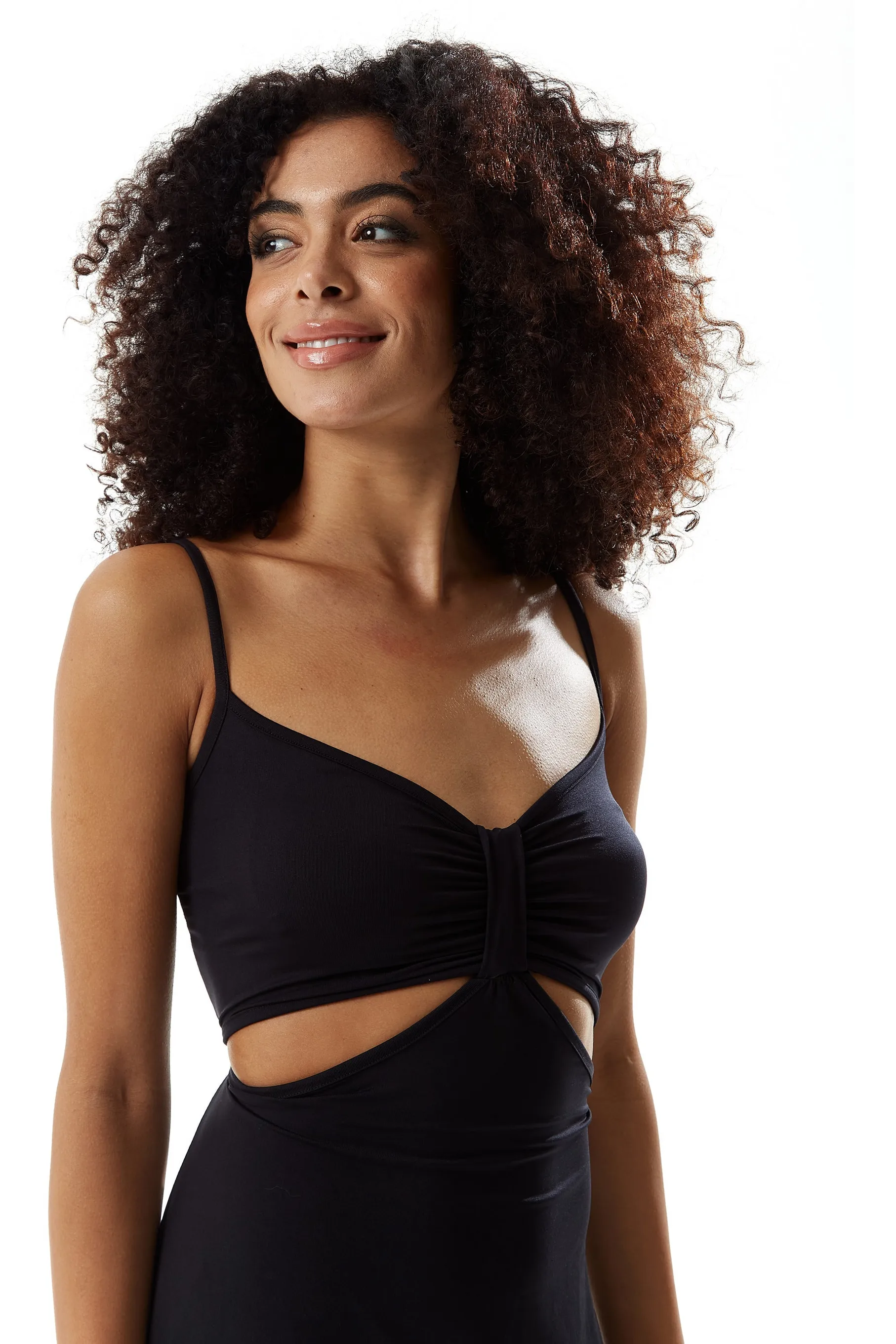 Black Cami Dress With Cut Out Details by Liquorish sold by Goddiva product image thumbnail 5